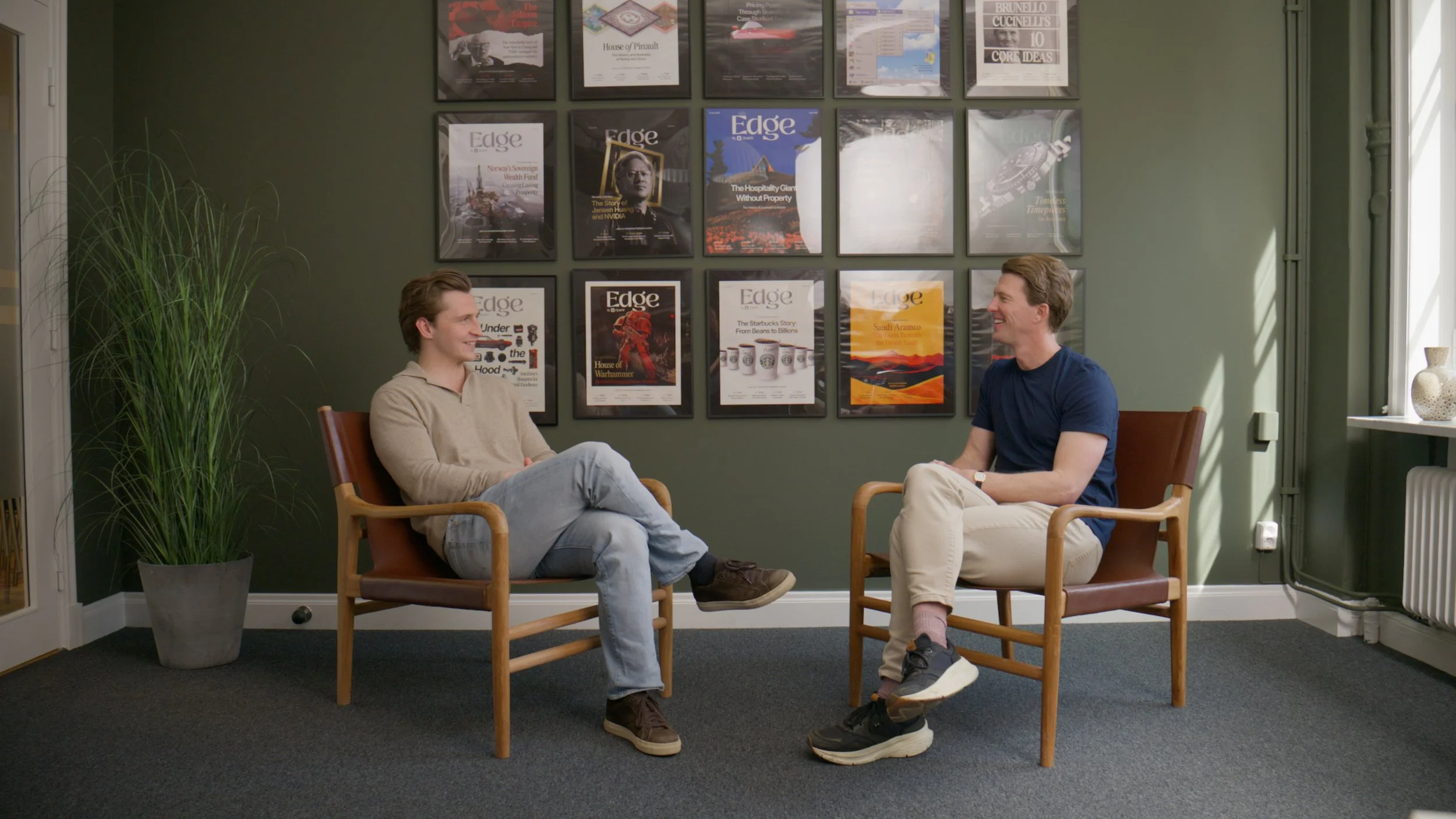 Quartr CEO interview filmed by Film8 at the company's Stockholm office