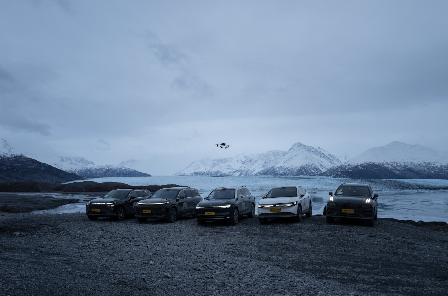 Film8 documentary crew filming the Dcar winter EV test in Alaska