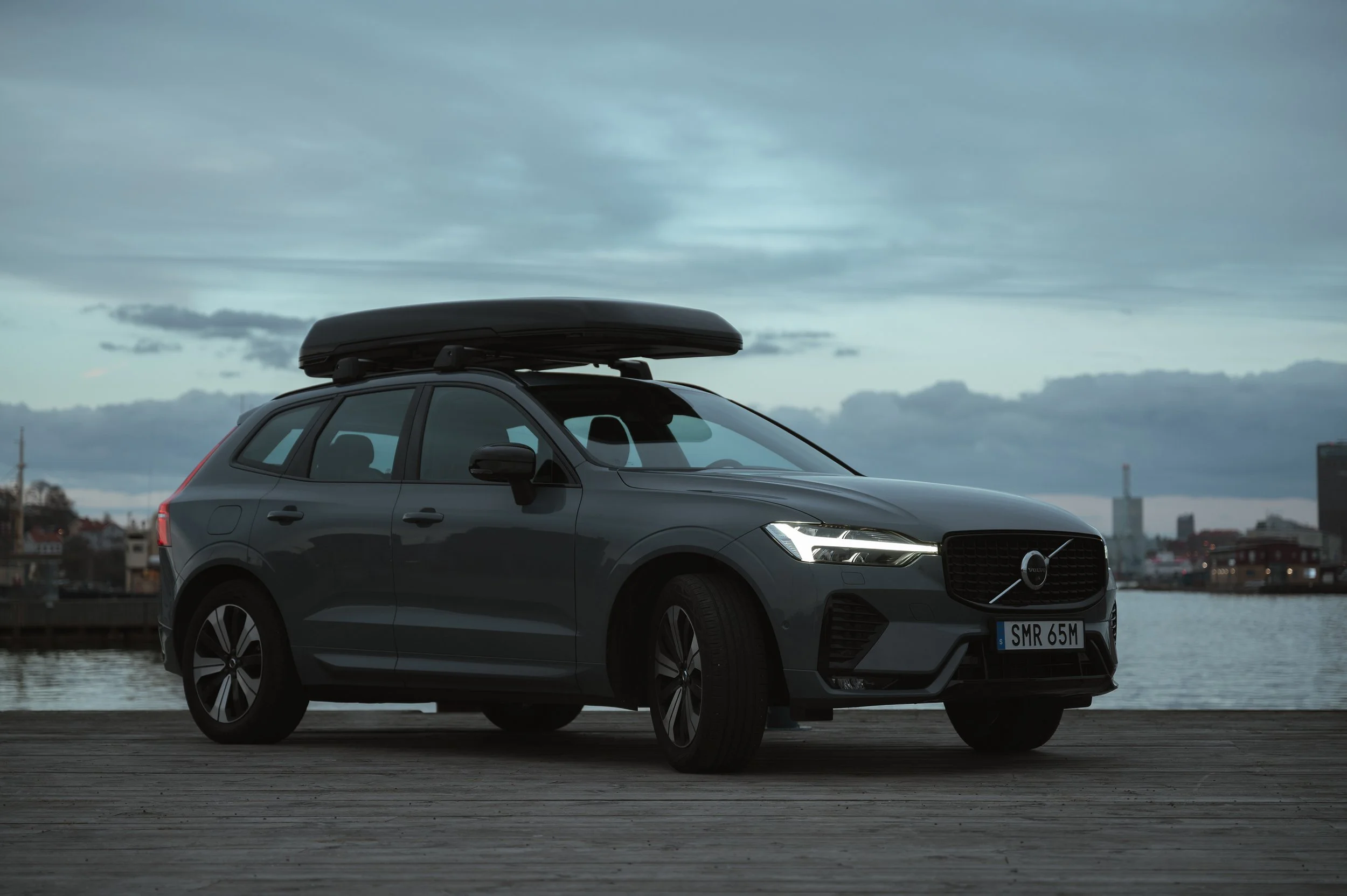 Volvo SUV photographed beside the waterfront in Stockholm, Sweden