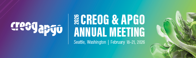 Council on Resident Education in Obstetrics and Gynecology (CREGO) and Association of Professors of Gynecology and Obstetrics (APGO) 2026 Annual Meeting