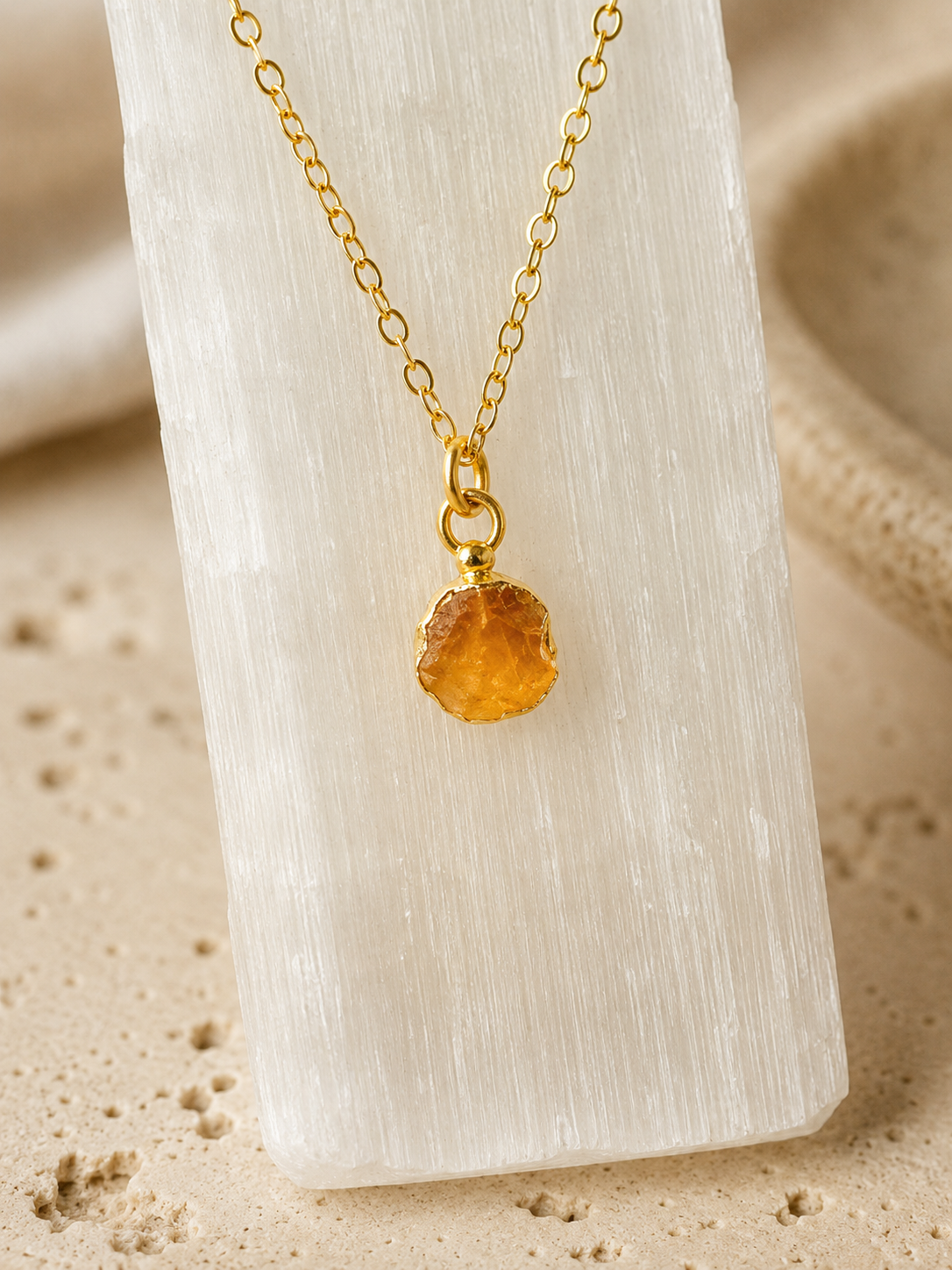 Raw Citrine Golden Abundance Necklace