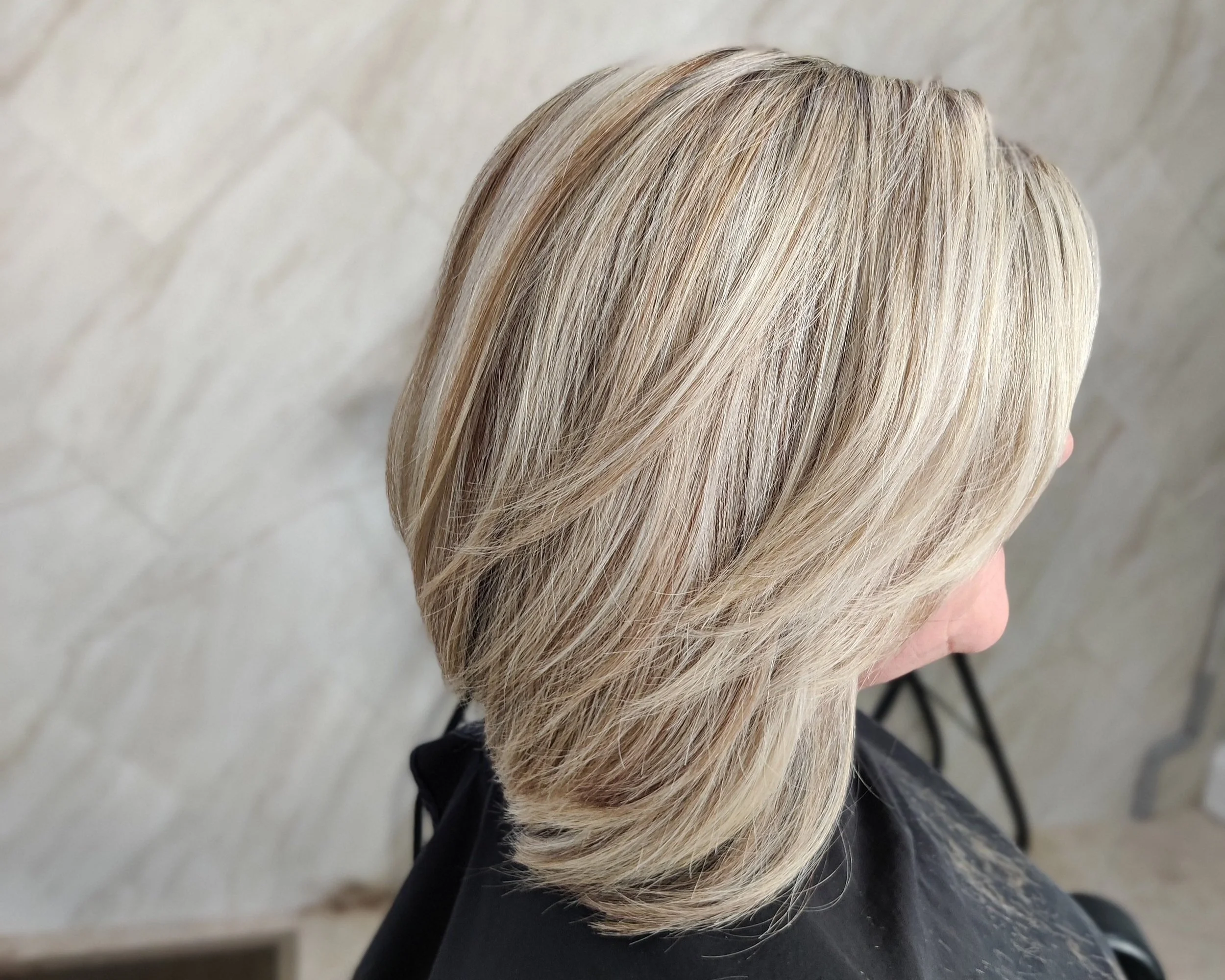 Angled bob haircut
