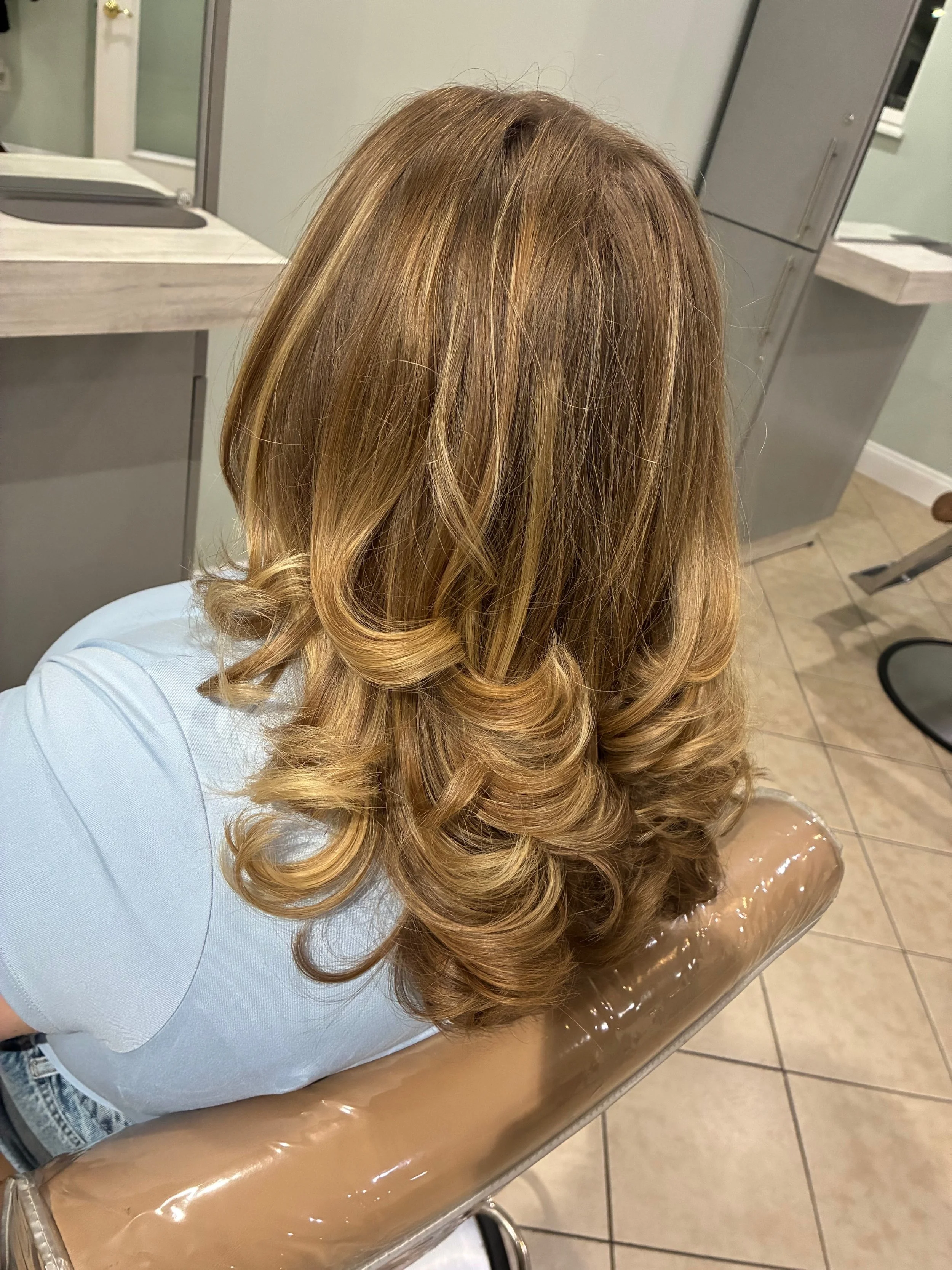 Women's layered haircut