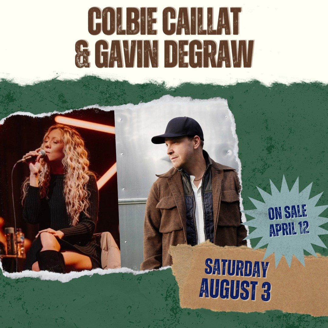 @colbiecaillat &amp; @gavindegraw bring their chart-topping hits like 6x Platinum-certified &ldquo;Bubbly&rdquo; and 4x Platinum-certified &ldquo;Not Over You&rdquo; to the Festival at Sandpoint on Saturday, August 3, 2024.

Tickets go on sale Friday