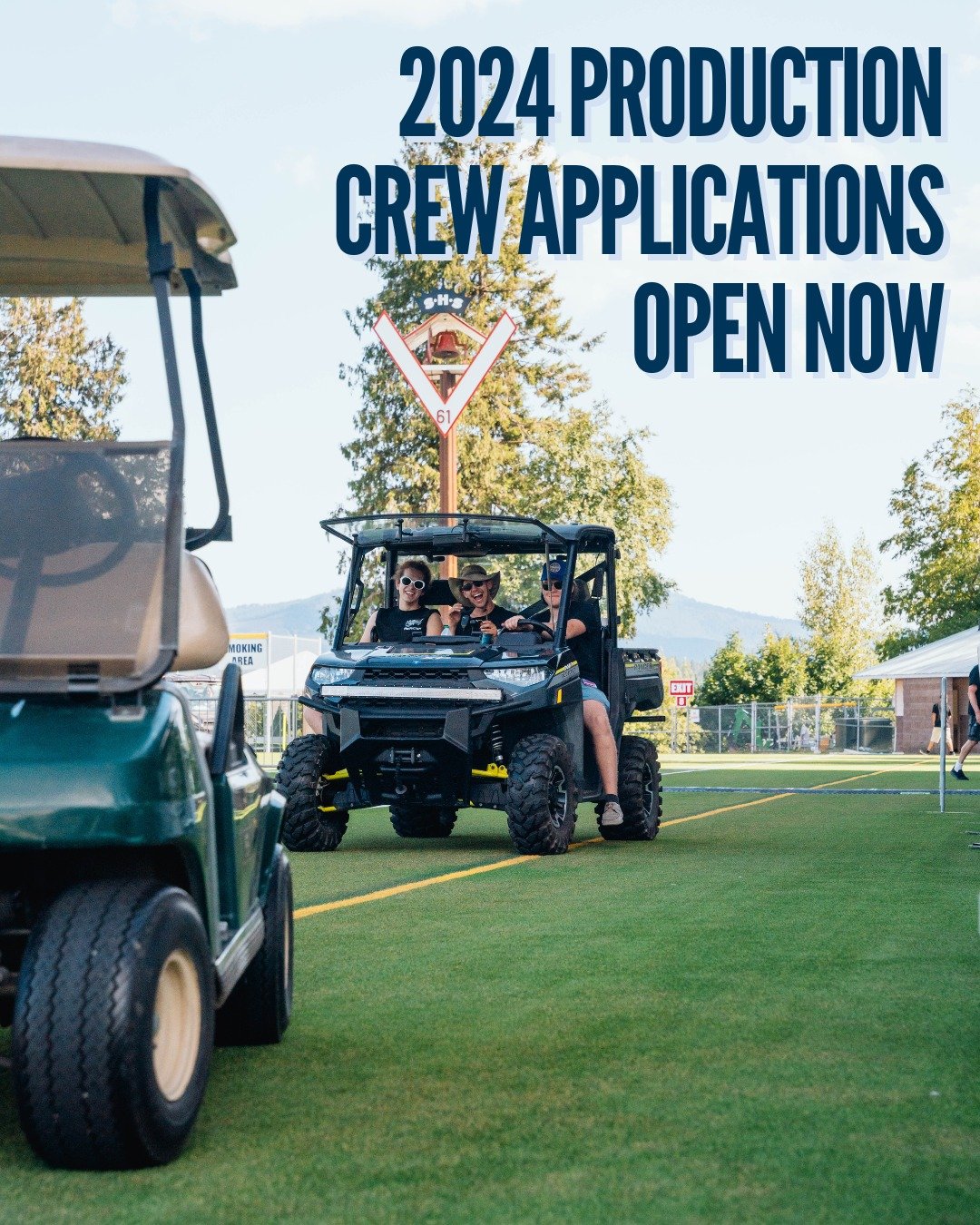 🔔 2024 Production Crew Applications Now Open 🔔

Ready to dive into an adventure-packed summer gig? Join our 2024 Production Crew team for fun, fast-paced work. Get paid while getting hands-on music industry experience and becoming an integral part 