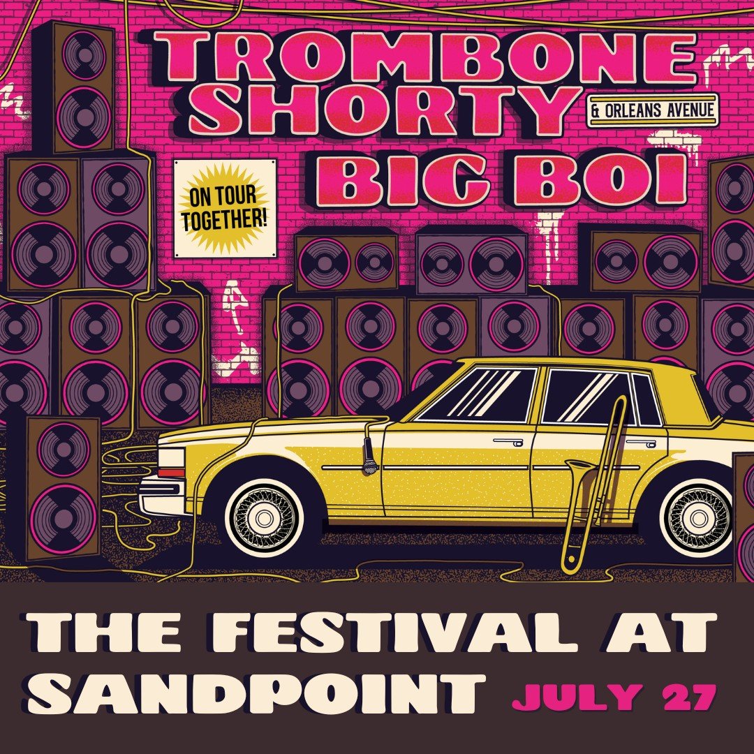Less than 60 days until @tromboneshorty &amp; Orleans Avenue bring their high-energy soul-funk performance to the Festival at Sandpoint stage on Saturday, July 27!

Don&rsquo;t miss this chance to relive the nostalgic 90s hits of hip-hop legend @bigb