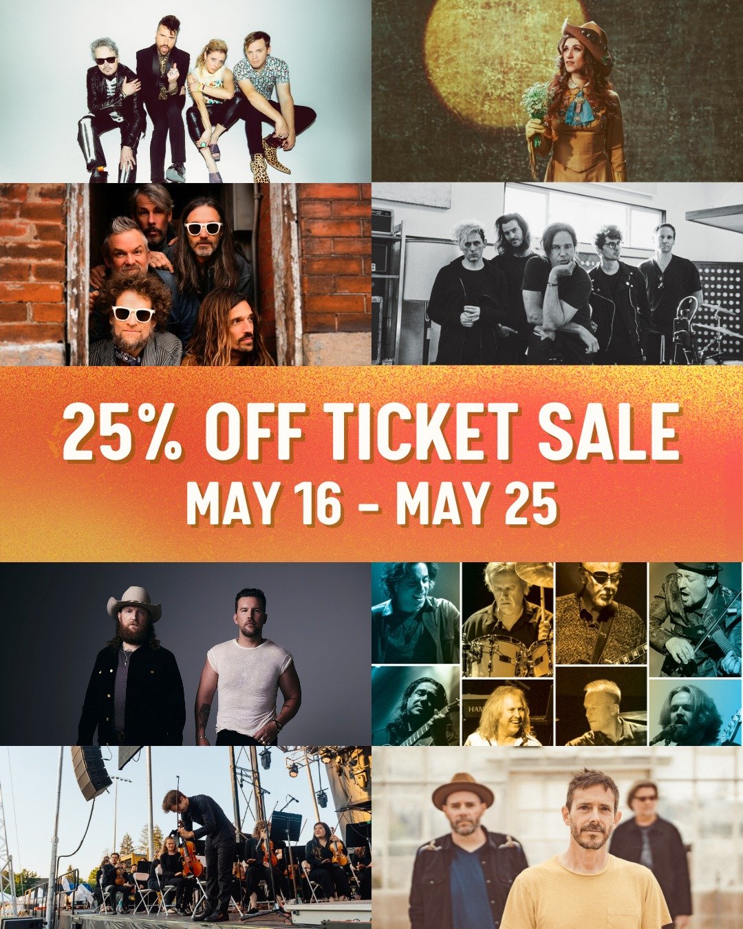 The weather is heating up, and so is this sale! From May 16 - May 25, get 25% off any GA ticket to our 2025 Summer Series.* Act fast, ticket quantities for this sale are limited.

That means any concert and any quantity, including:
☀️ Brothers Osborn