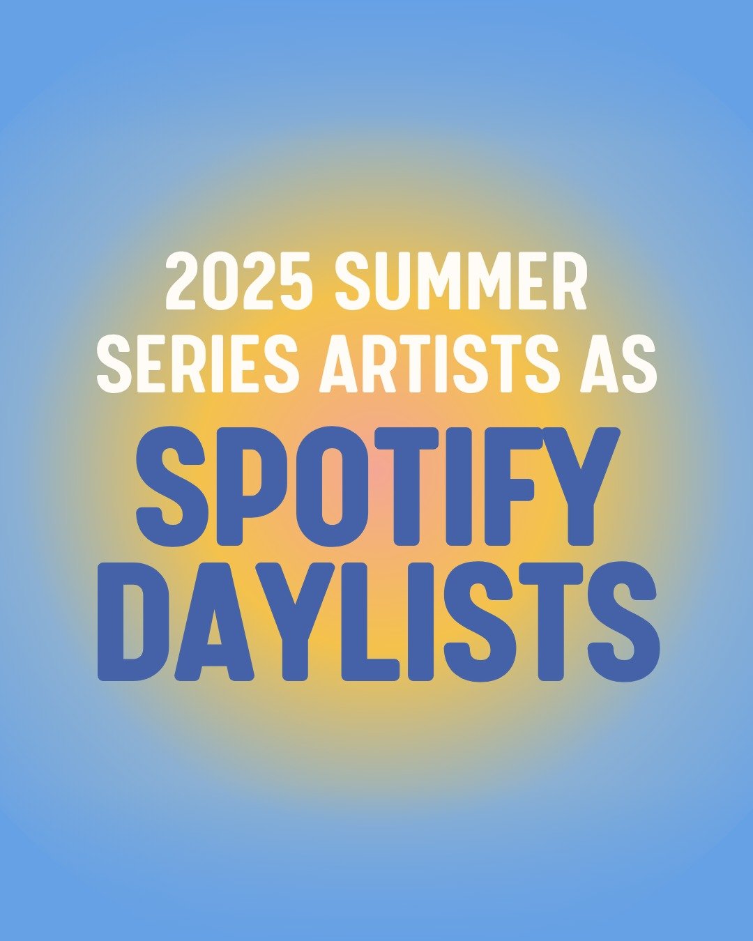 What if our 2025 Summer Series headliners were Spotify Daylists? 🌤️🎧

Guess which daylist belongs to each artist in our stories and visit festivalatsandpoint.com to find our 2025 Summer Series playlist, buy tickets, and learn more.