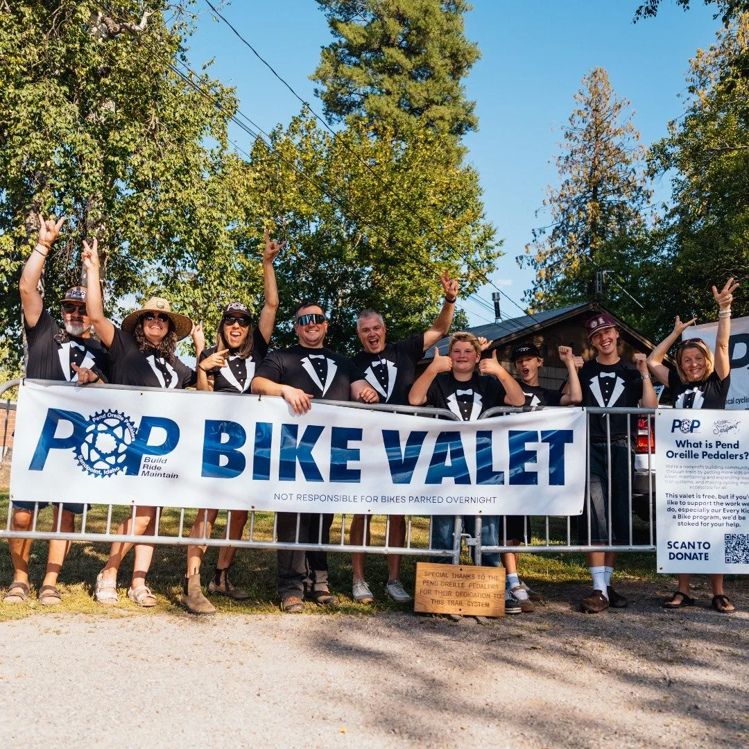 During the 2025 Summer Series, we were so excited to partner with @pendoreillepedalers on our new bike check area.
This partnership allowed us to provide a more organized way to park and retrieve park bikes for guests while also supporting another l