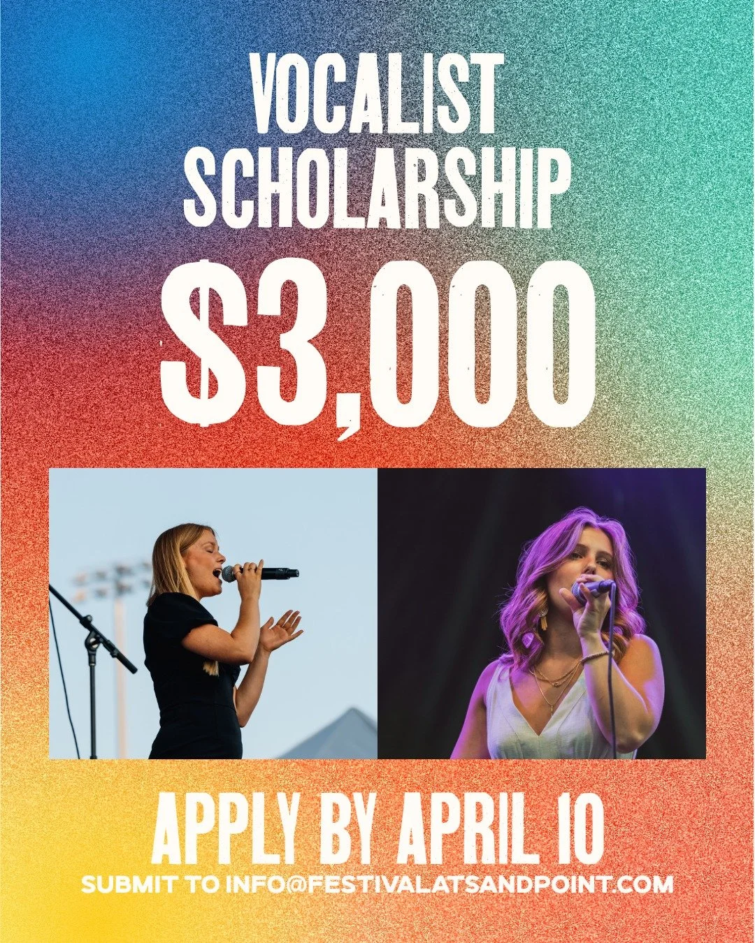 ⚠️ All scholarship applications are due this Friday, April 10, at 5 PM! ⚠️

You can submit your application in person at the Festival office at 525 Pine Street or via email to info@festivalatsandpoint.com

Scholarships are open to all Bonner and Boun