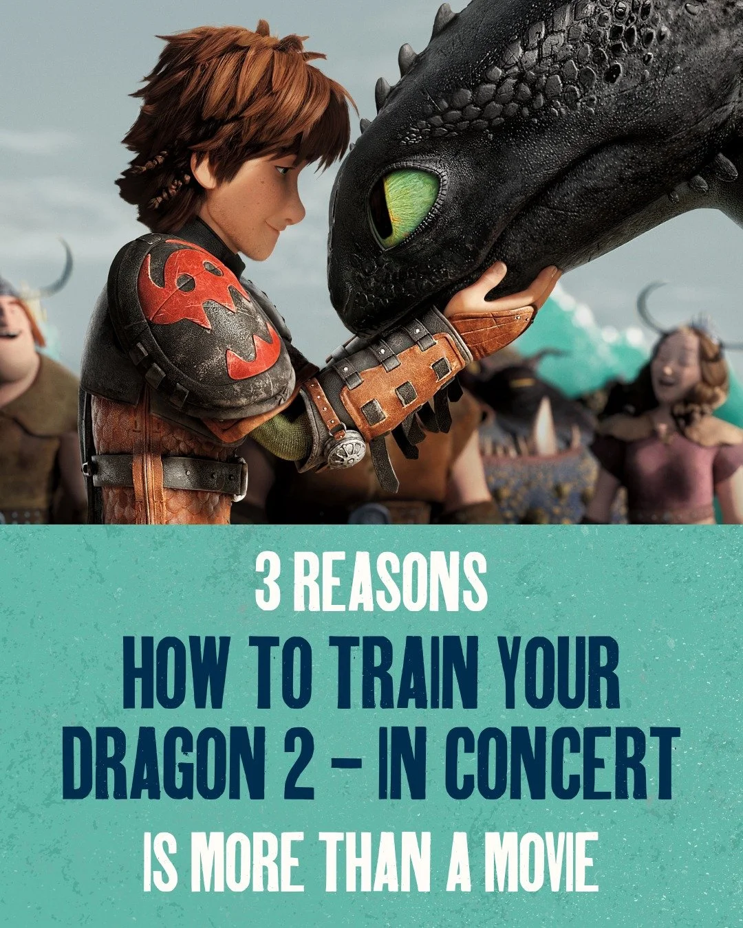 How to Train Your Dragon 2 - In Concert on Sunday, August 9 is more than just a movie! 🎬🎶

Watch the full film, including dialogue, with composer John Powell&rsquo;s thrilling score performed live by a symphony orchestra alongside the movie.

This 