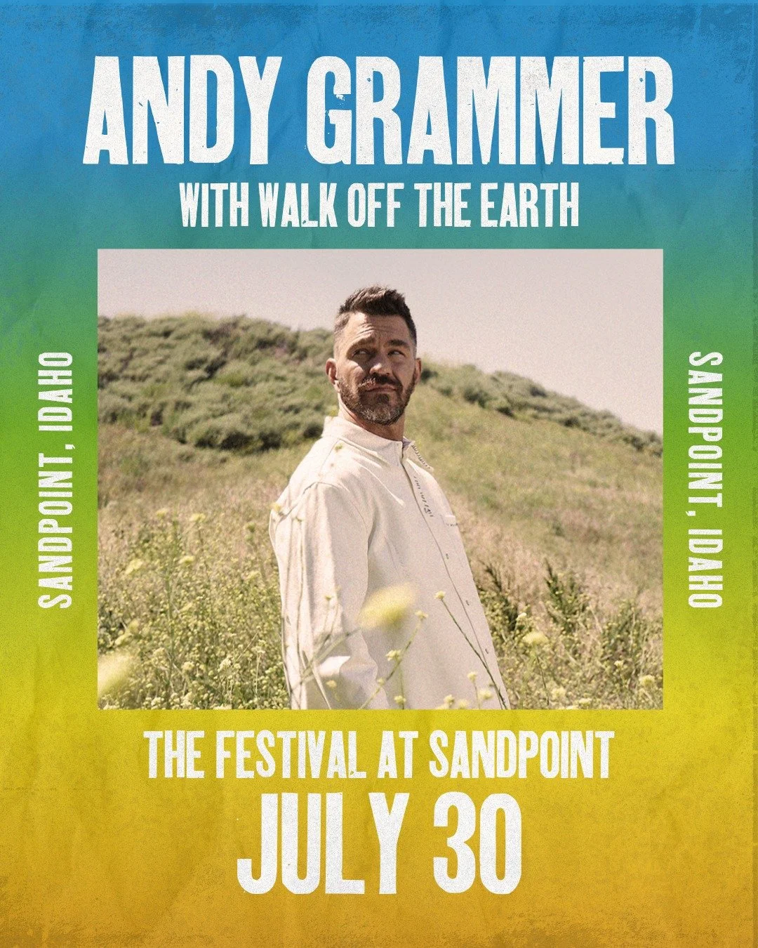 It&rsquo;s &ldquo;Good To Be Alive&rdquo; because Andy Grammer takes the stage with Walk Off the Earth tonight at our 2026 Summer Series! 

Thank you to Idaho Forest Group who proudly underwrites this special performance to help share music and cultu