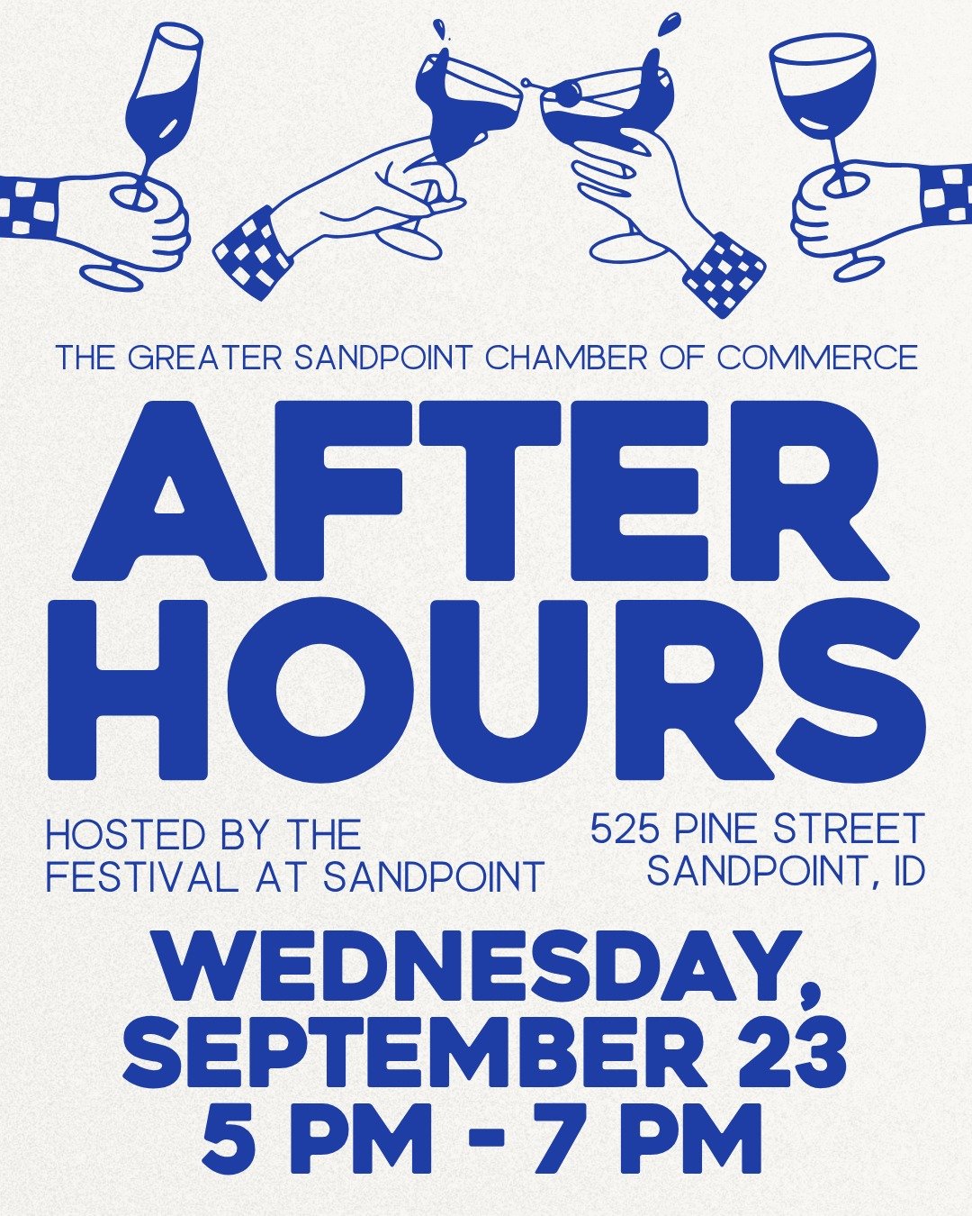 TONIGHT: Join us for "After Hours" in collaboration with the @sandpointchamber  from 5 PM - 7 PM!🍷🎊

Enter to win door prizes, enjoy complimentary drinks and snacks, and learn about what we do the other 50 weeks of the year, all here at t