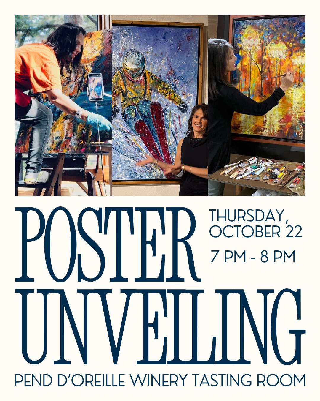 We are unveiling Heather Mehra-Pedersen's 2027 Fine Arts Poster art next week, and we want you to join us to get the first look! 🎨✨

🗓️ Thursday, October 22
⏰ 7 PM &ndash; 8 PM
📍 Pend d&rsquo;Oreille Winery

@heathers.colors is an award-winning pa