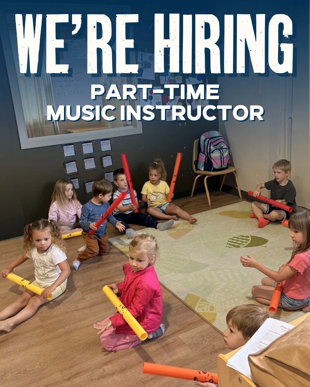 We&rsquo;re hiring a Part-Time Music Instructor! 🎺🎶

Do you have experience in childhood education and a passion for music? Join our team and help 80+ young learners explore music through weekly lessons incorporating singing, movement, rhythm, and 