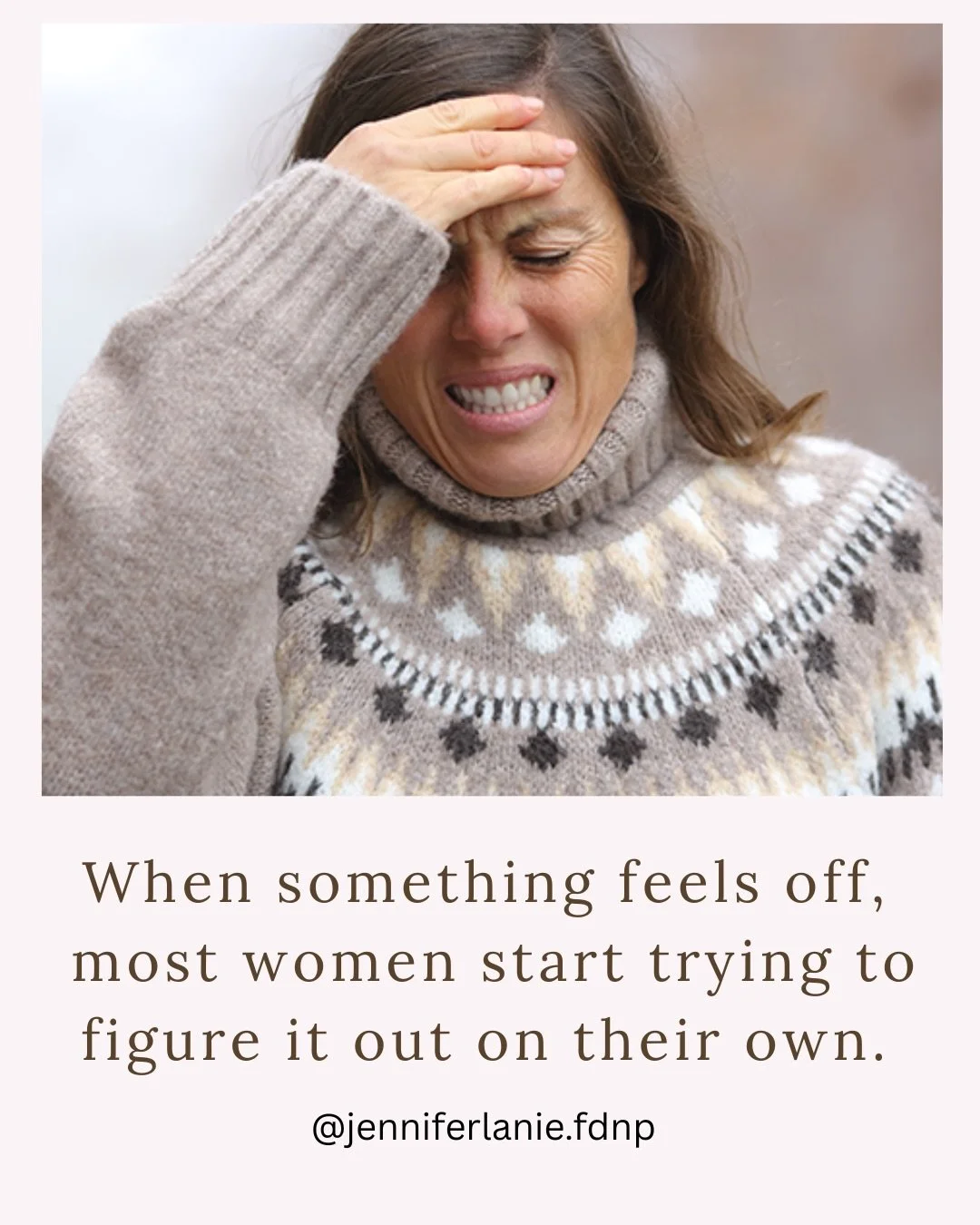 Most women don&rsquo;t need more information.
They need a starting point that actually makes sense.

Because when you feel off in your body, it&rsquo;s easy to:
&ndash; try random supplements
&ndash; change your diet again
&ndash; push harder
&ndash;