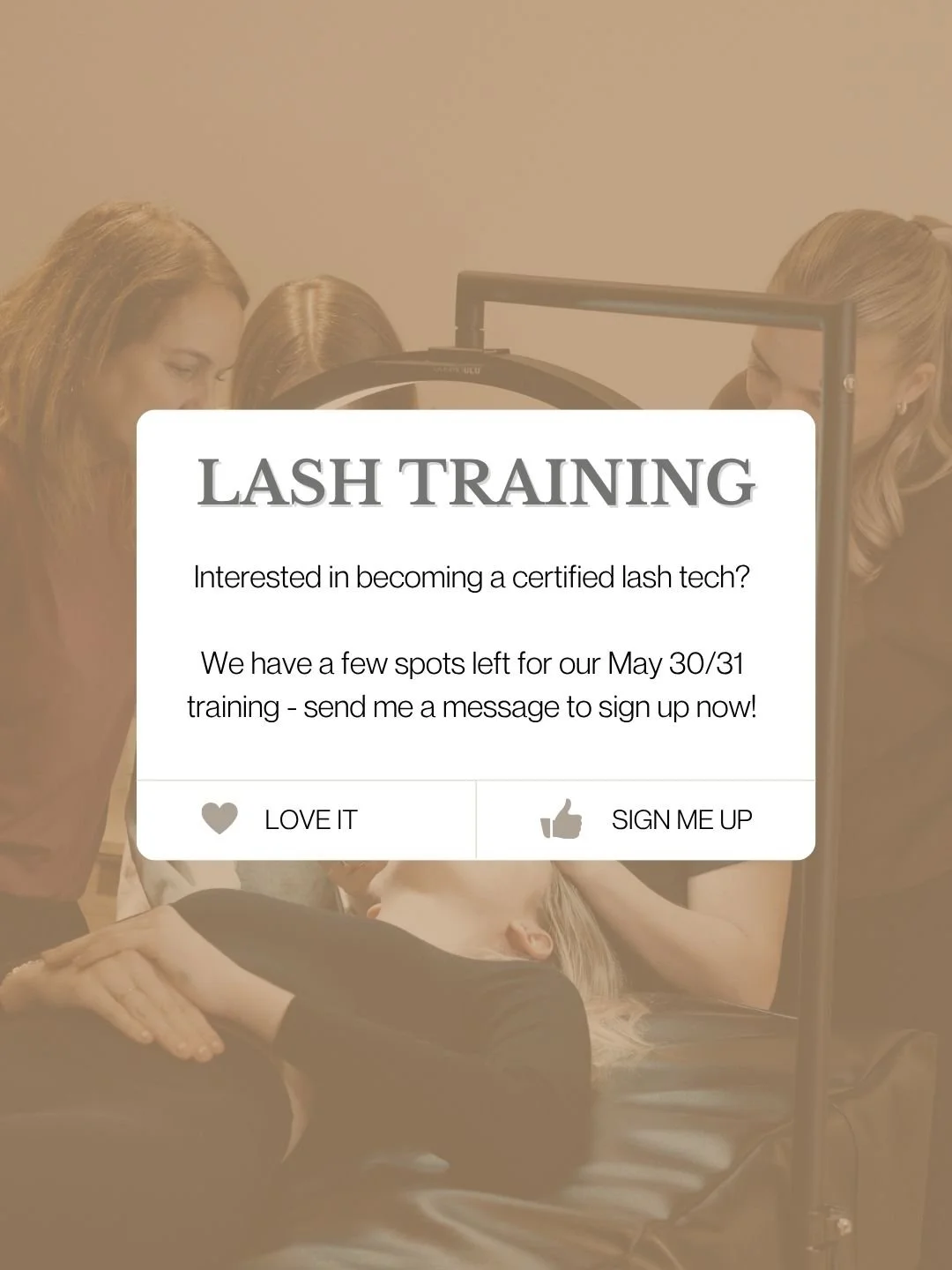 last few spots left for my May 30/31 group lash training!! 🙌

if you've been thinking about getting certified, this is your sign! two full days, hands-on with real models, and you'll leave ready to start booking clients

DM me to grab your spot👇

#