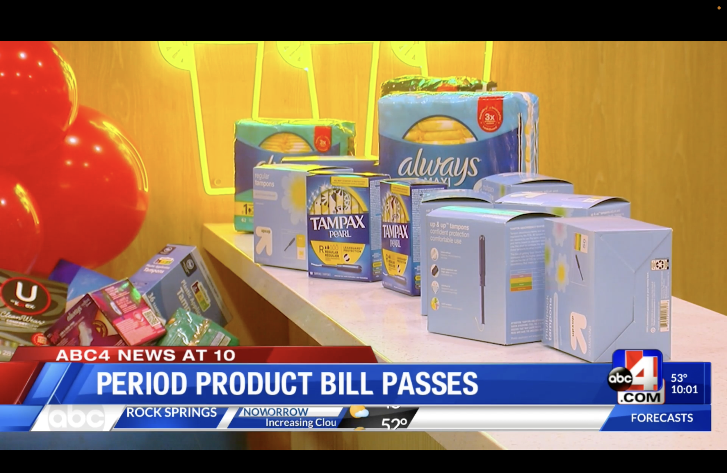 Utah schools to put free period products in bathrooms