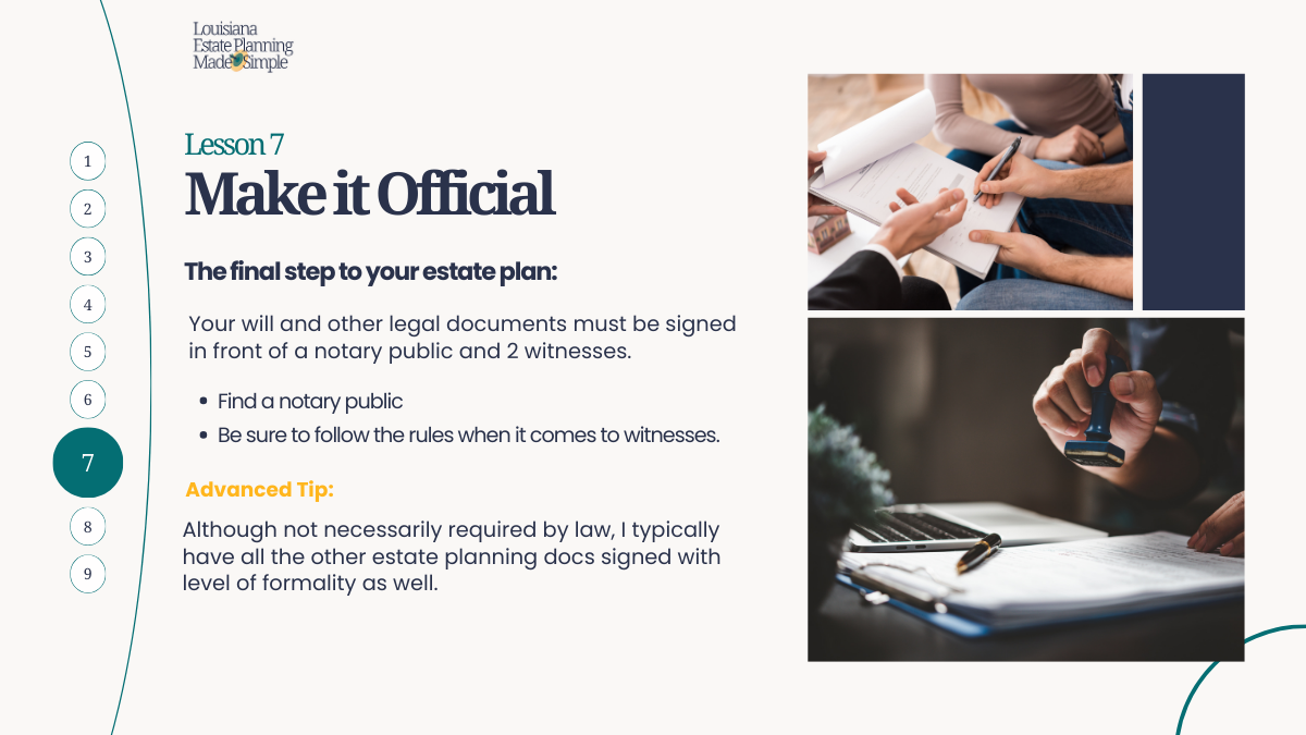 Lesson 7: Make it Official