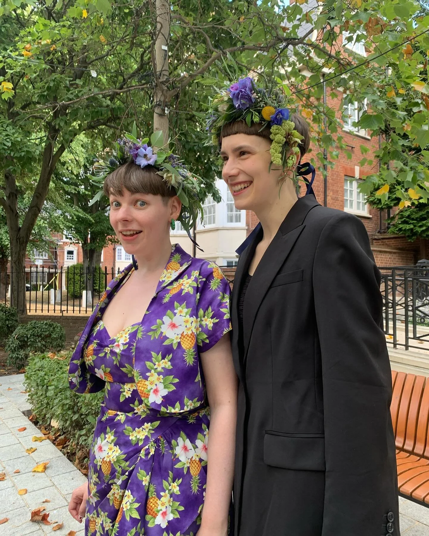 My friends N + K's wedding and matching flower crowns that I created for them! X 
July, lovely summer in 2022