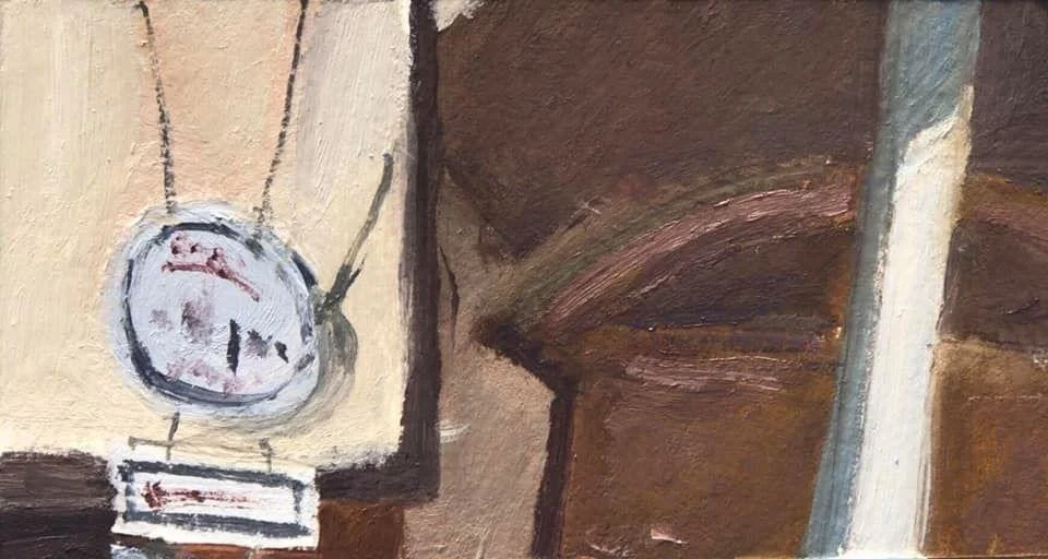 Restaurant Sign.
Oil on Museum Panel
2019