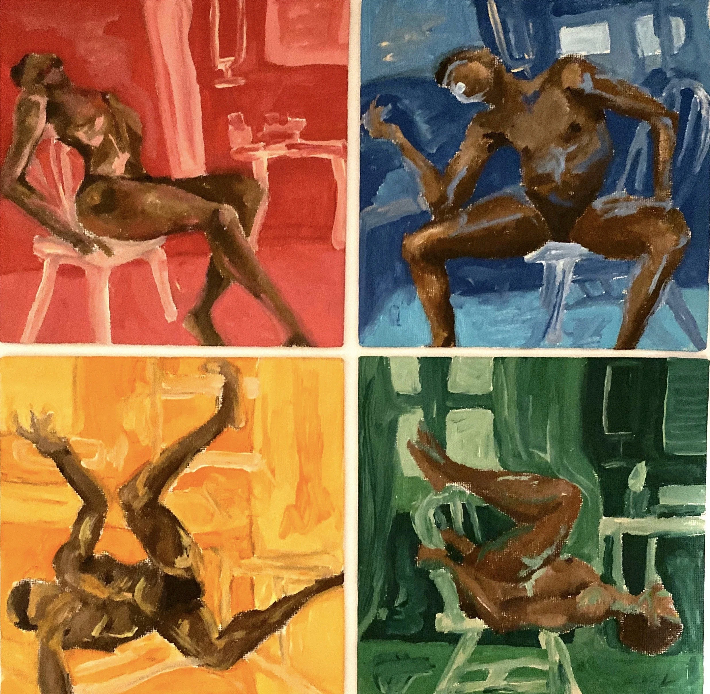 Acrylic on 4 Canvas Panels
2019