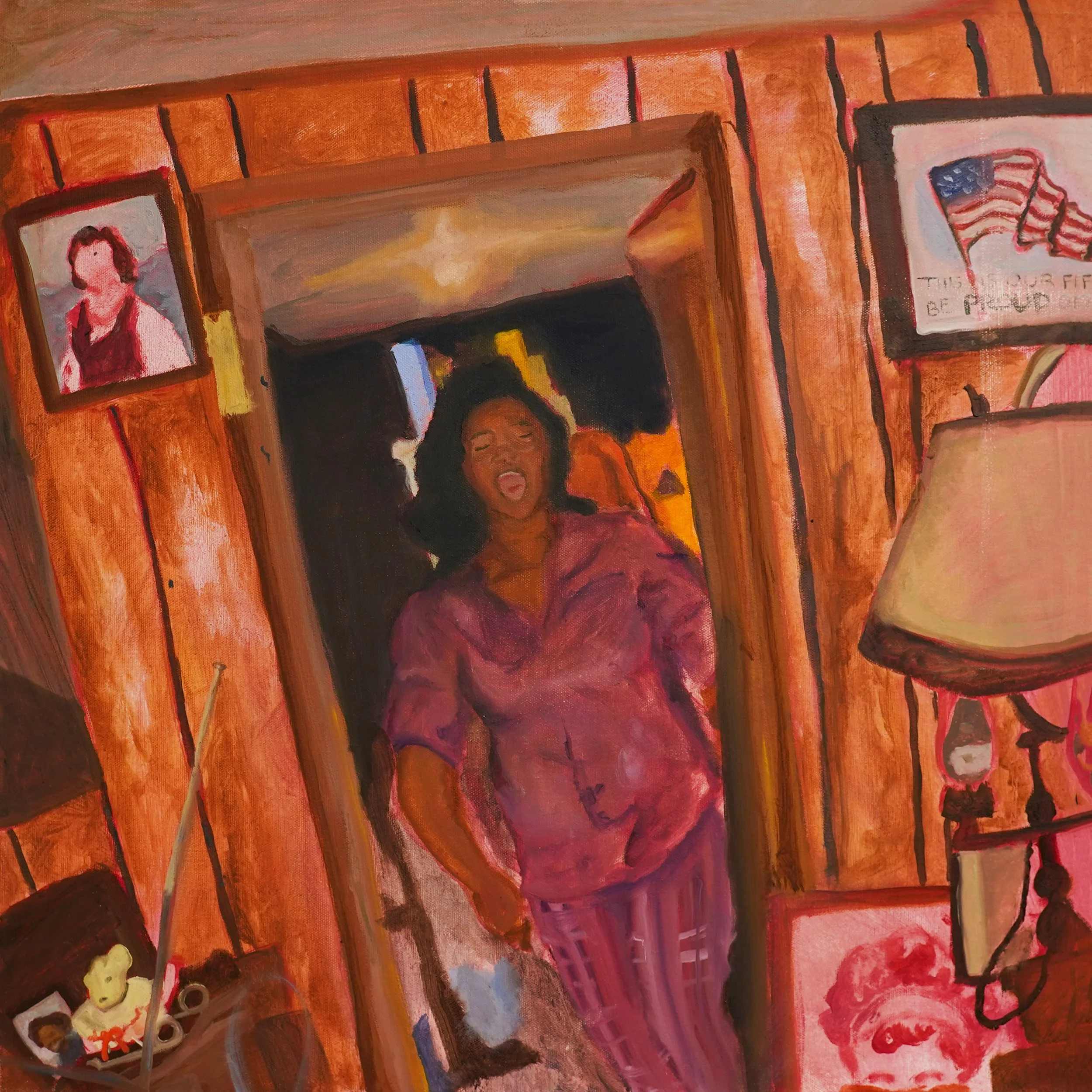 Ruthhood in Pink.
Oil on Canvas
24" x 24"
2020