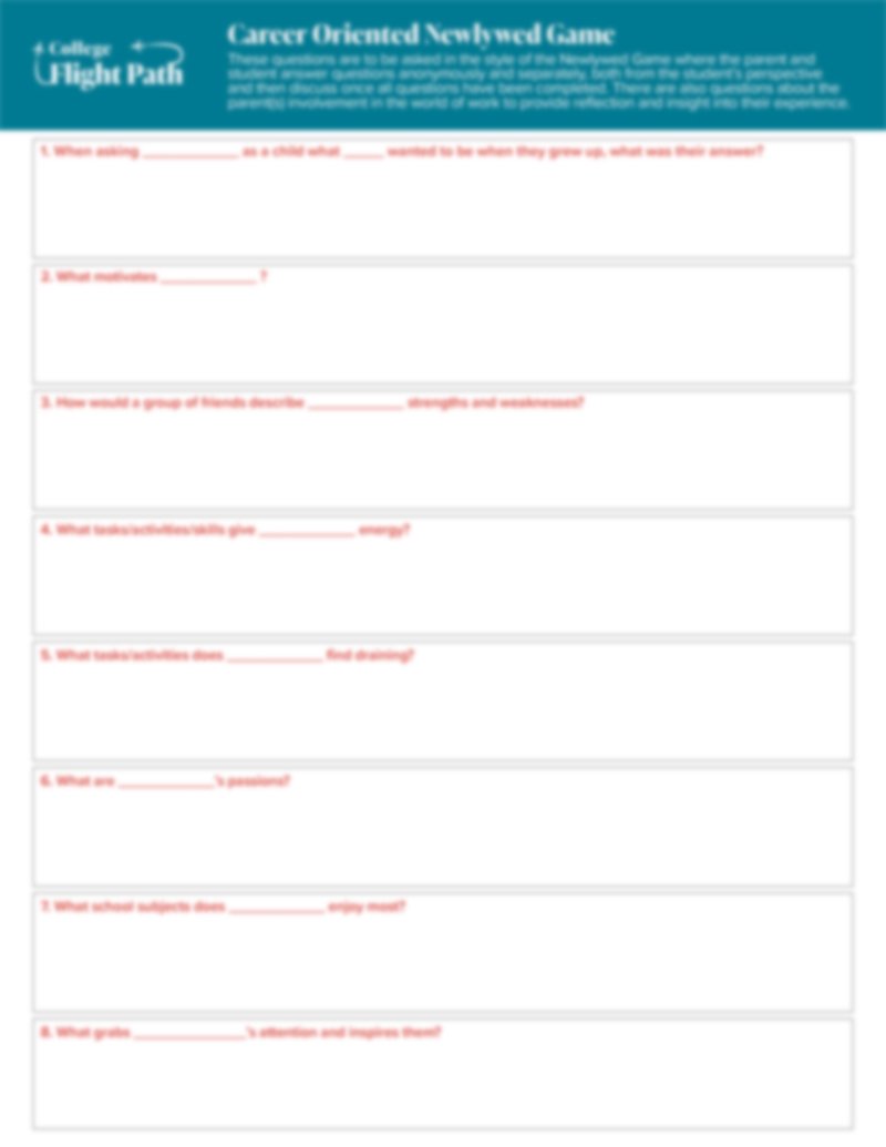 Career Exploration Questions | Career Exploration Interview Questions | College Flight Path