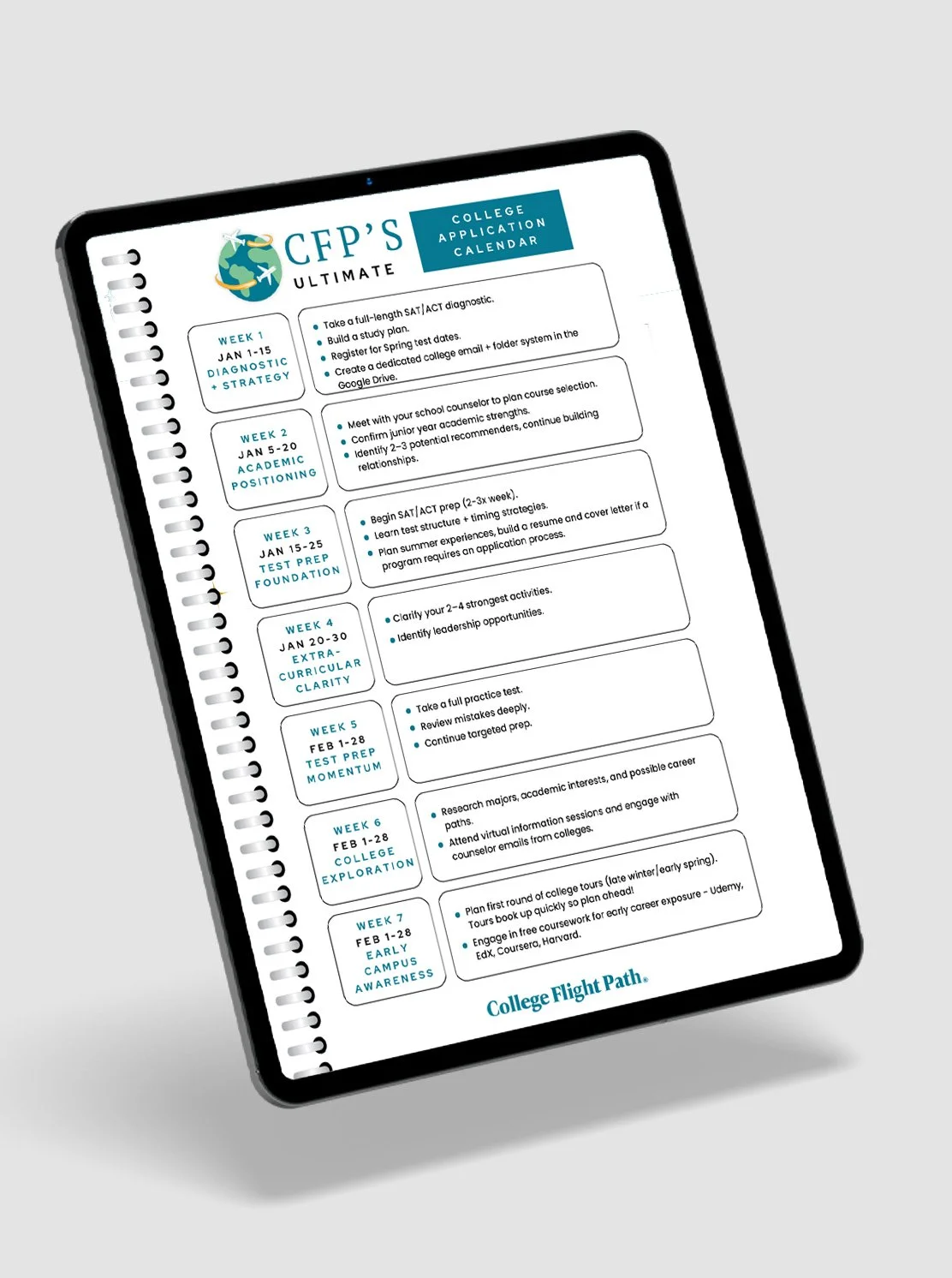 Ultimate 52 Week Guide for Juniors and Rising Seniors Entering the College Application Process