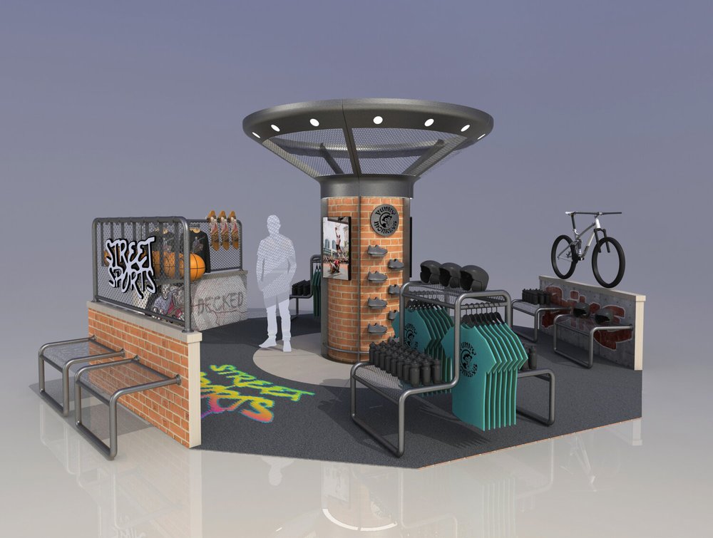 Retail Display Shop in Shop for Urban Outdoor Retail