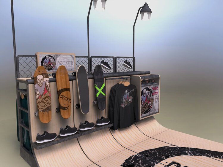 Skateboard Retail Display