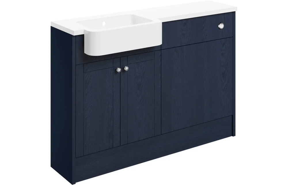 Bramhall 1242mm Basin & WC Unit Pack (LH) - Indigo Ash — The Bath  