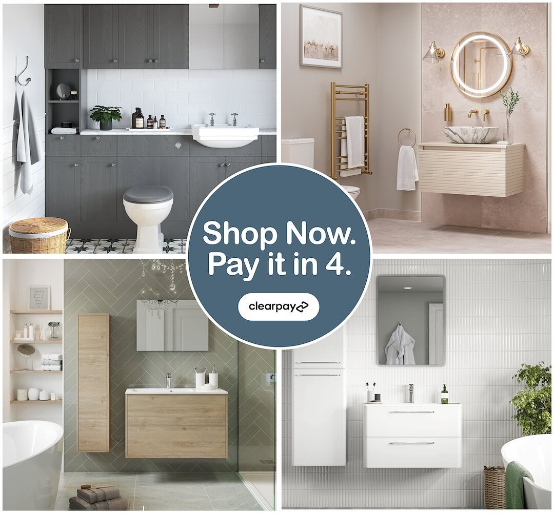 👋 Interested in spreading the cost of buying your new bathroom? 🛁💙 Of course you are!
 
Shop online at thebathhousewigston.co.uk and &lsquo;Pay it in 4&rsquo; with Clearpay.
 
Right now, get 35% off RRP. Use code: TBHGET35 at checkout.

#DreamHome