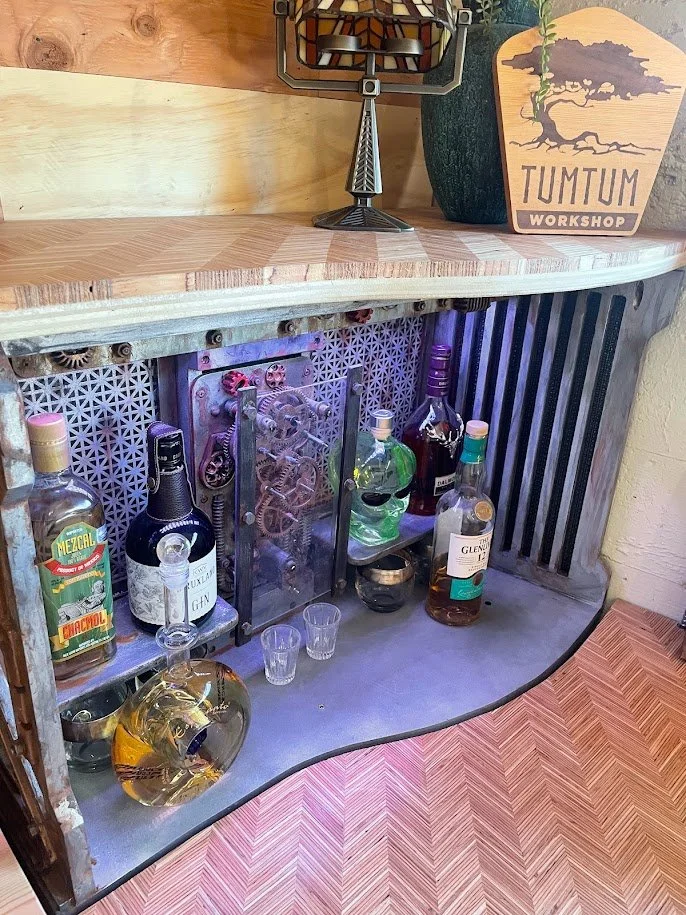 Hidden steampunk inspired bar.