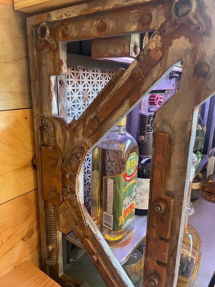 Hidden steampunk inspired bar.