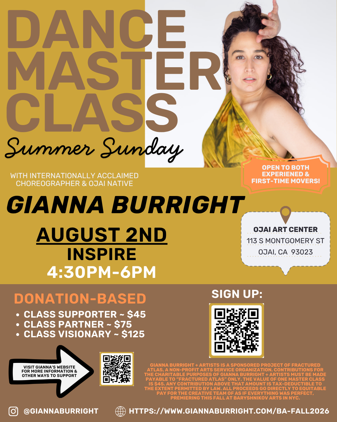 Dance Masterclass with Gianna Burright