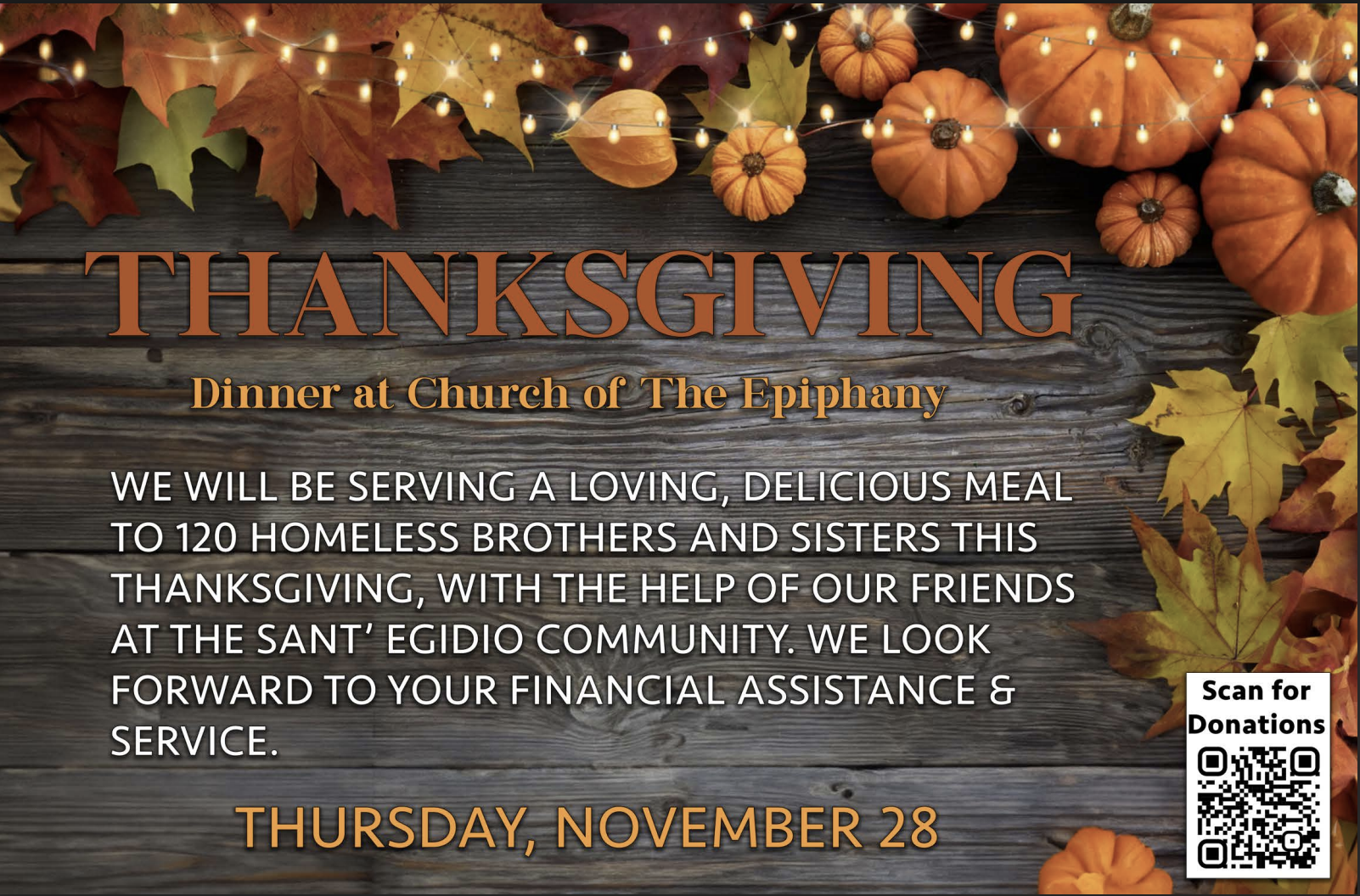 Thanksgiving Dinner At Epiphany 