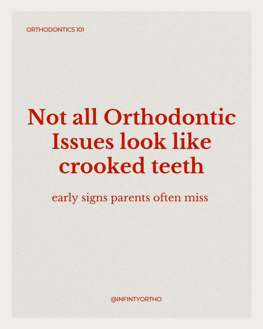 As parents, we notice everything! but orthodontic issues aren&rsquo;t always obvious.

Crooked teeth are only part of the story.
Jaw growth, breathing, habits, and timing matter just as much.

An early orthodontic visit isn&rsquo;t about rushing into