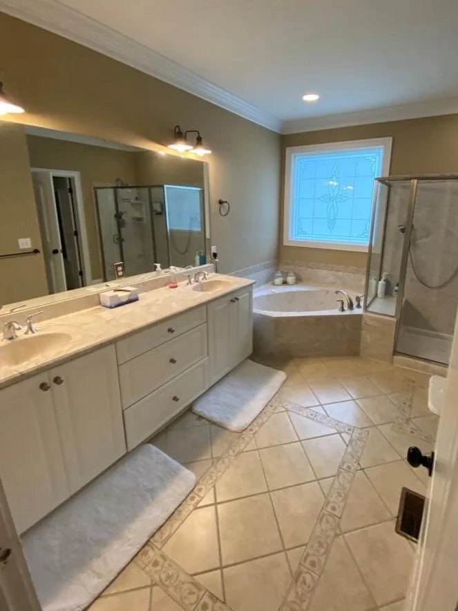 Before photo of bathroom remodel