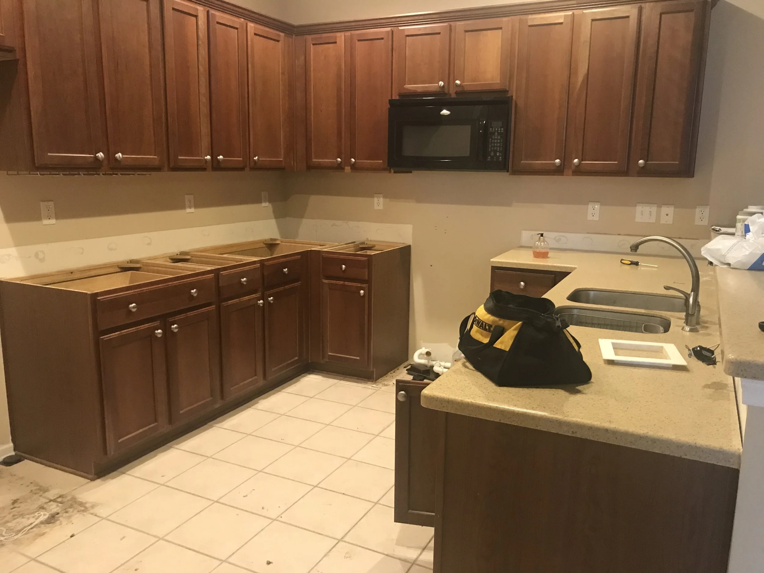 before photo of kitchen renovation