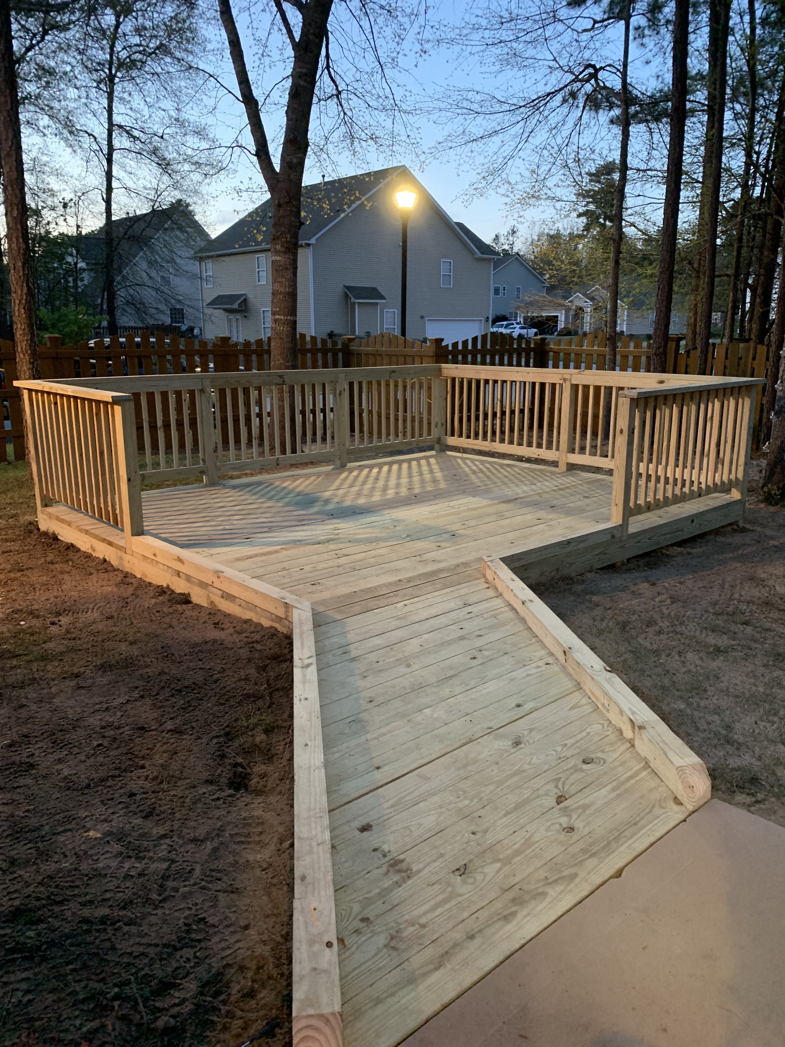wheel chair accessible deck remodel after photo