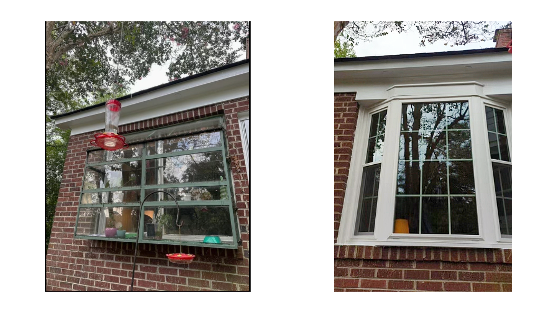 before and after bay window renovation