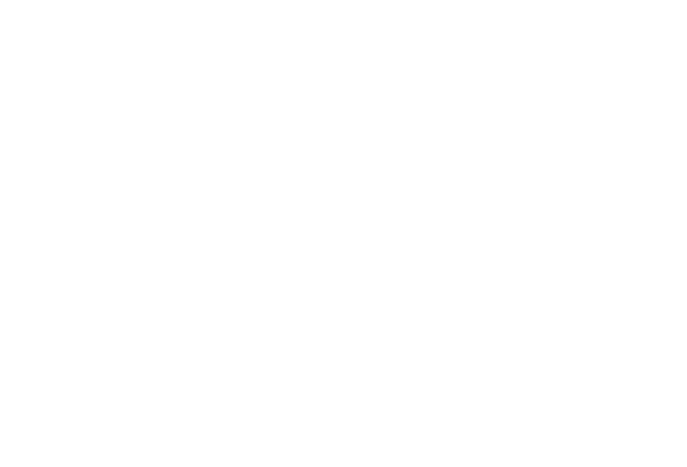White shopping cart icon on black background.