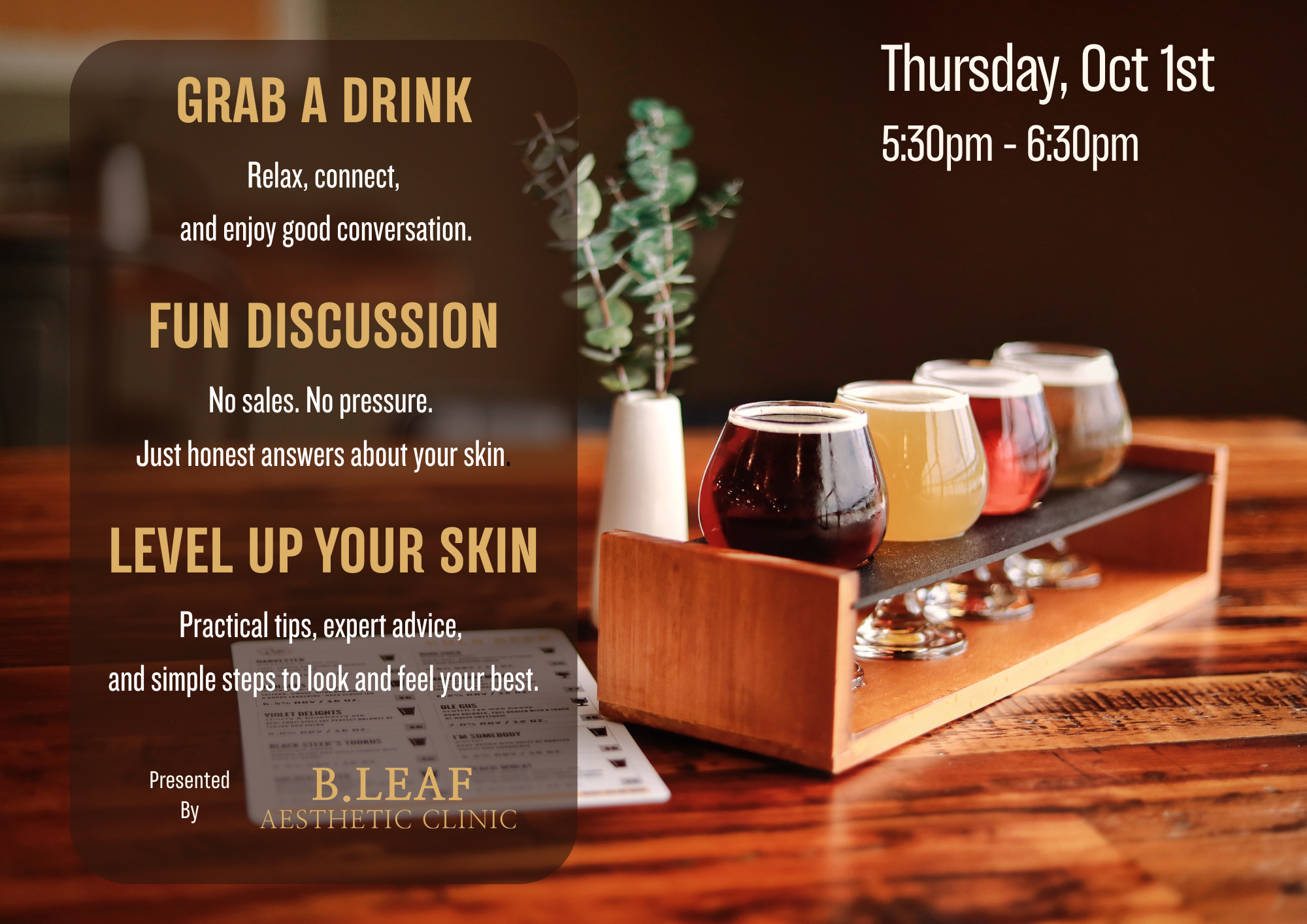 Men's Night: Brews &amp; Better Skin