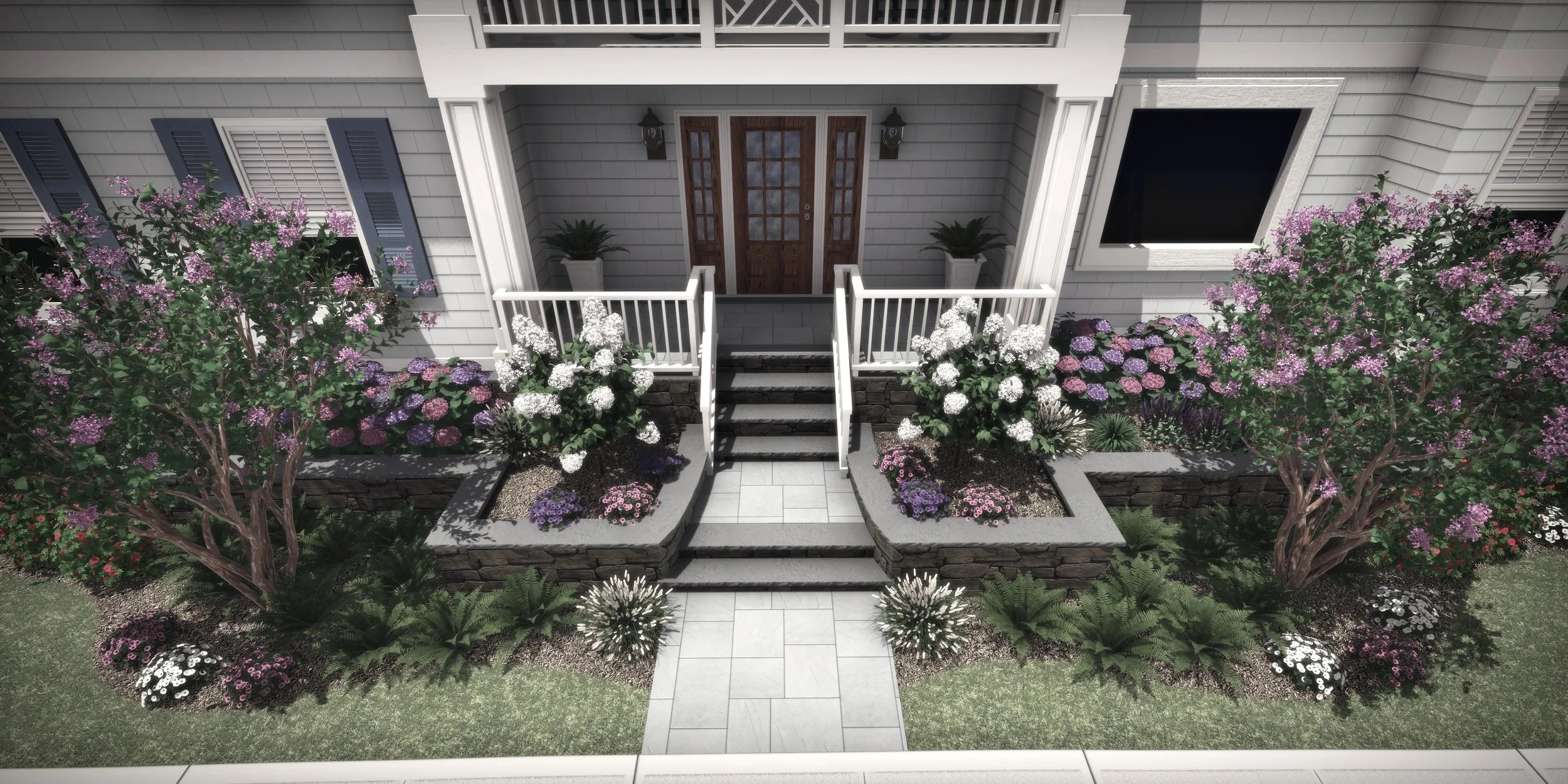 3D architectural rendering of a coastal residential home for a Jersey Shore builder by Hyatt Creative Design in Sea Isle City New Jersey