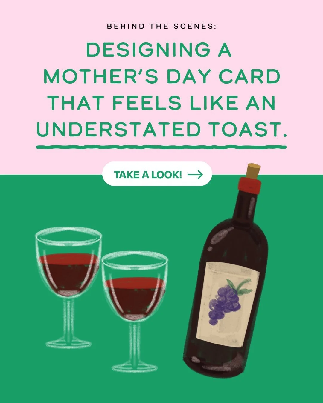 Every month, I get a brief to work a few greeting card design. This particular design for Mother&rsquo;s Day was a bit different in terms of my usual style - which is always fun because it pushes me outside of my comfort zone! 🍇

&mdash;

art licens