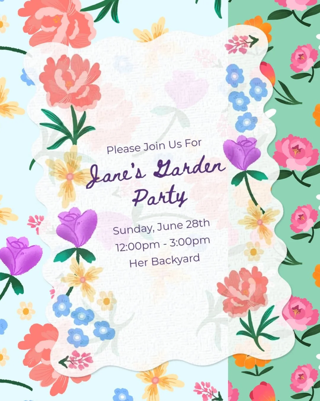 Garden galore invitation designs with a lot of peonies which also happen to be the state flower of Indiana, the place we call home where we just moved to! 💐🥰

&mdash;

greeting card designer - surface patterns - floral patterns - peonies - artist i