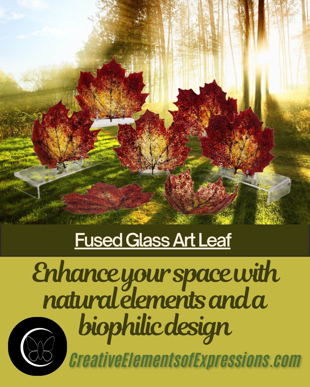 🌿 Nature Meets Art &ndash; A Perfect Harmony 🌿

Inspired by the beauty of the forest, our Fused Glass Leaf brings the serenity of nature into your space. With sunlight filtering through the trees, these handcrafted glass leaves capture the essence 