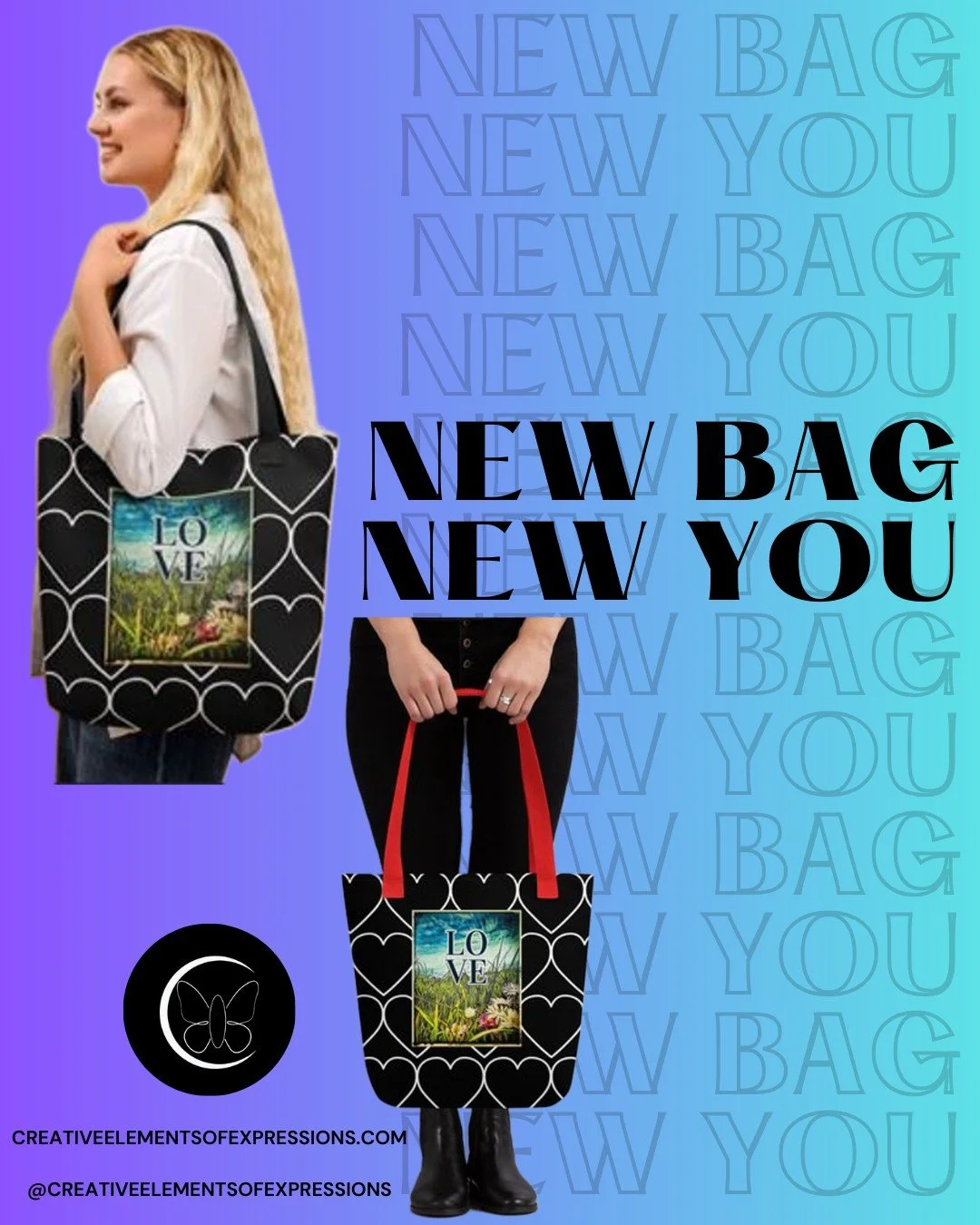 ✨ New Bag, New You! ✨

Upgrade your everyday style with our stunning new bag from the LOVE Collection! 💖 Whether you're heading out for errands, work, or a weekend adventure, this bag is the perfect mix of artistic expression and practicality. Desig