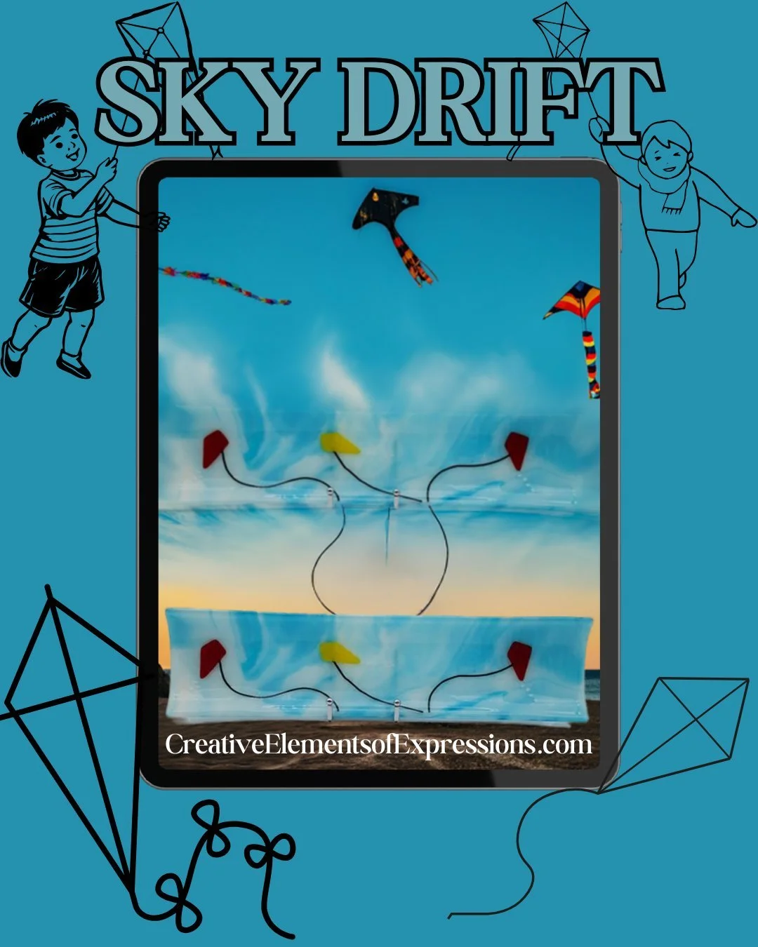 🌤️✨ Sky Drift: Where Art Takes Flight ✨🌤️

Like kites soaring on a breezy day, our Sky Drift channel plate captures the joy of flight and freedom. With vibrant blue hues and three delicate kite adornments, this handcrafted fused glass piece brings 